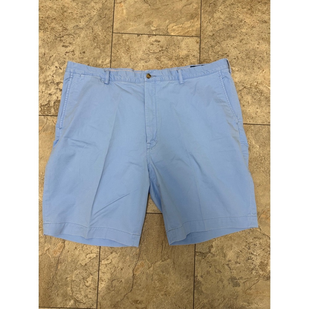 Polo Ralph Lauren Mens 44 Blue Stretch Classic Fit Chino Shorts Cotton Twill